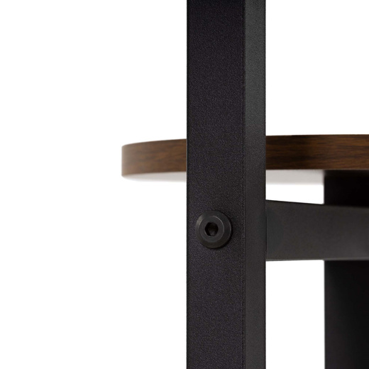 Kwietnik metalowy pięciopoziomowy, stojak na kwiaty, rośliny 86 cm stojący, ciemnobrązowy