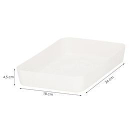 Pojemnik do szuflady 26x18cm wielofunkcyjny wkład, organizer kremowy