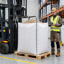 Big Bag worek 1000 kg mocny na gruz 145x90x90 cm kontener z uchwytami biały