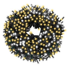 Lampki choinkowe 500 Led biały ciepły, flash biały zimny 41,5 m oświetlenie świąteczne IP44
