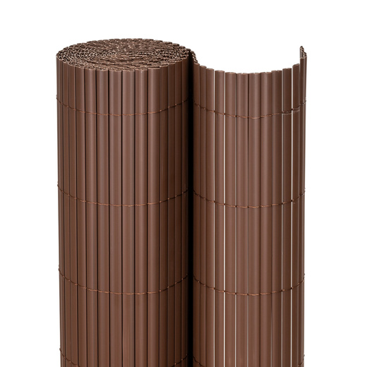 Osłona PVC maskująca na balkon, taras, ogrodzenie 400x100 cm brązowa