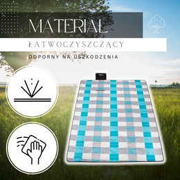 Koc piknikowy plażowy biwak 200x240 cm mata