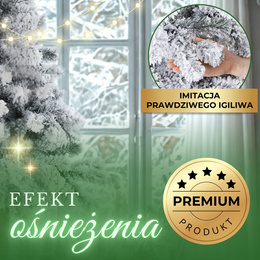 Choinka sztuczna na pniu 220 cm świerk śnieżony