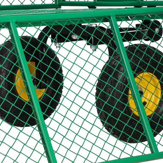 Wózek ogrodowy transportowy metalowy 400 kg zielony