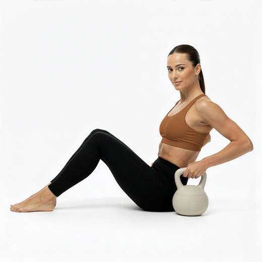 Kettlebell miękki 10 kg kula odważnik hantla ciężar do ćwiczeń fitness, beżowy