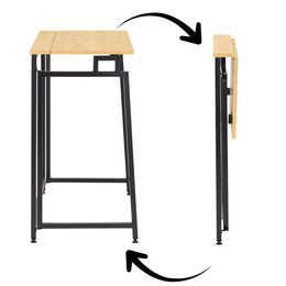 Biurko komputerowe, składane 80 cm stolik do pracy przy komputerze, drewniany, jasno brązowy