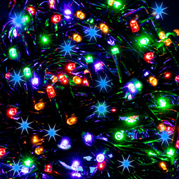 Lampki choinkowe 1000 Led multikolor niebieski flash 81,5 m oświetlenie świąteczne IP44