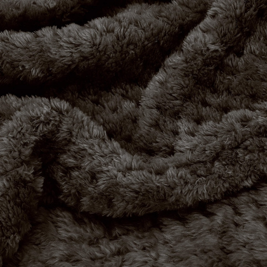 Narzuta na łóżko, pled 200x220 cm tłoczony koc na kanapę czarny