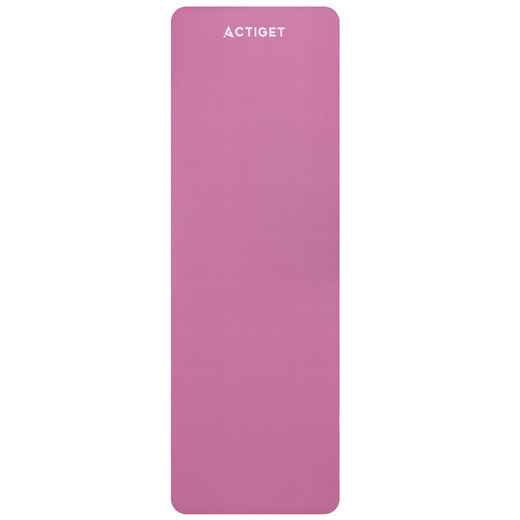 Mata do ćwiczeń 183x61 cm antypoślizgowa NBR do jogi, stretchingu z uchwytem różowa