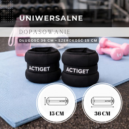 Obciążenia na ręce i nogi 2x3 kg do treningu fitness i cardio, czarne