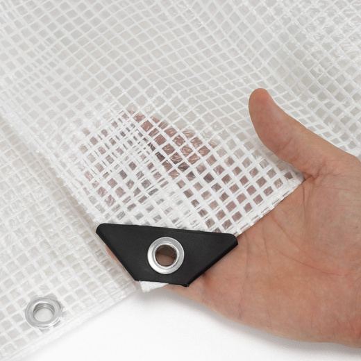 Plandeka 3x5m 100g/m2 gruba płachta ochronna biała, transparentna