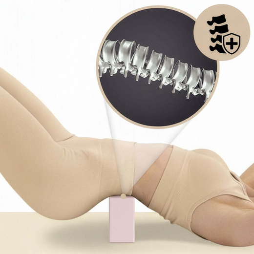 Kostka do jogi piankowa EVA 23x15x7,5 cm klocek blok do ćwiczeń pilates stretching różowa