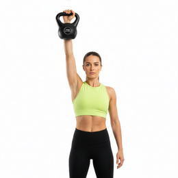 Kettlebelle 4 kg odważnik kulowy ABS hantla do ćwiczeń kula do treningu siłowego czarna