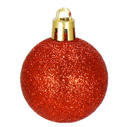 Bombki choinkowe 101 szt. ozdoby świąteczne zestaw z gwiazdą czerwone