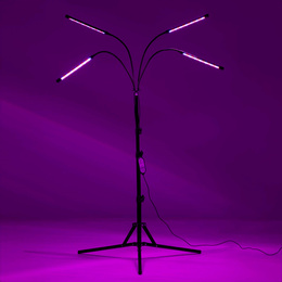 Lampa do doświetlania roślin LED do wzrostu uprawy 4 panele z timerem i pilotem, usb