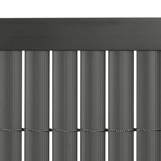 Osłona PVC maskująca 500x120 cm, profile zestaw na balkon, taras, ogrodzenie ciemnoszare