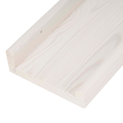 Półki ścienne 2 szt. drewniane na przyprawy, książki, zdjęcia 30 cm wiszące białe