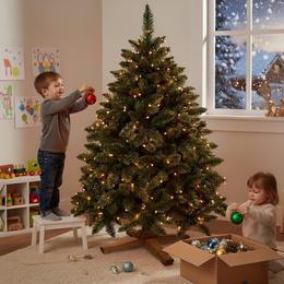 Choinka sztuczna 150 cm sosna leśna jak żywa Royal Trees premium z drewnianym stojakiem