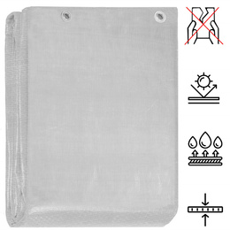 Plandeka 6x8m 210g/m2 gruba płachta ochronna szara