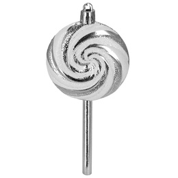 Bombki choinkowe 40 szt. ozdoby kule, lizaki, szyszki, laski cukrowe nietłukące srebrne