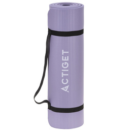 Mata do jogi, ćwiczeń fitness 183x61 cm antypoślizgowa, materac do stretchingu fioletowy