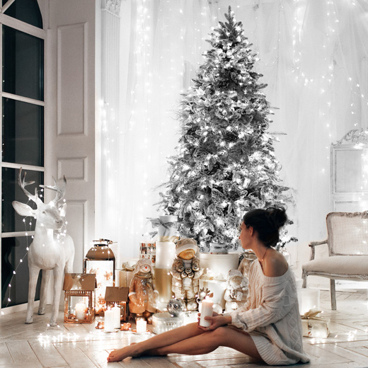 Lampki choinkowe 500 led zimne białe 27,5 m oświetlenie IP44