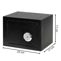 Sejf domowy na pieniądze, kasetka, skrzynka kasa pancerna z 3 kluczami czarna