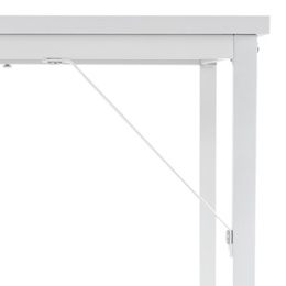 Biurko komputerowe nowoczesne 100x50x76 cm stolik loft industralny biały