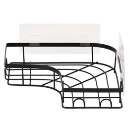 Półka łazienkowa, pod prysznic, wisząca zestaw 2 szt. narożna czarna