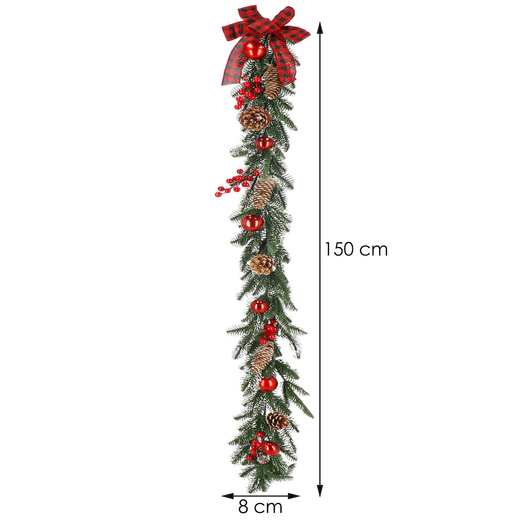 Wieniec świąteczny ozdoba na drzwi wianek 150 cm