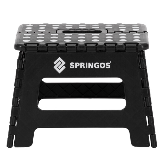 Stołek składany, schodek pomocniczy 150 kg podest antypoślizgowy, czarny