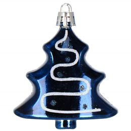 Bombki choinkowe 77 szt. granatowy zestaw choinkowy