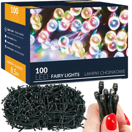 Lampki choinkowe 100 led multikolor 8,5 m oświetlenie świąteczne