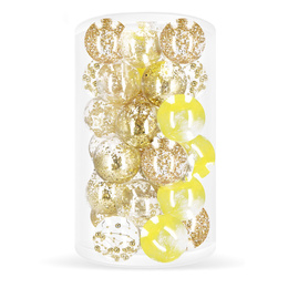 Bombki choinkowe 30 szt. przeźroczyste zestaw choinkowy 