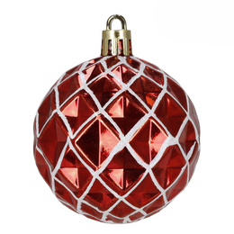 Bombki na choinkę, dekorację choinkowe, świąteczne 30 szt. nietłukące, biało-czerwone