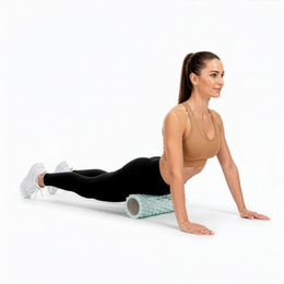 Wałek do masażu, średnio twardy, roller z wypustkami, miętowy