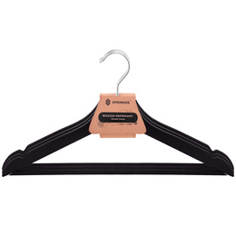 Wieszaki na ubrania drewniane zestaw 3 szt. czarne