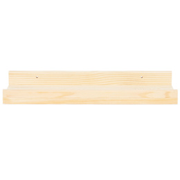 Półki ścienne 2 szt. drewniane na przyprawy, książki, zdjęcia 40 cm wiszące, naturany brąz