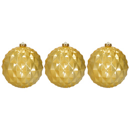 Bombki choinkowe 15 cm 6 szt. zestaw ozdoby świąteczne matowe i geometryczne złote
