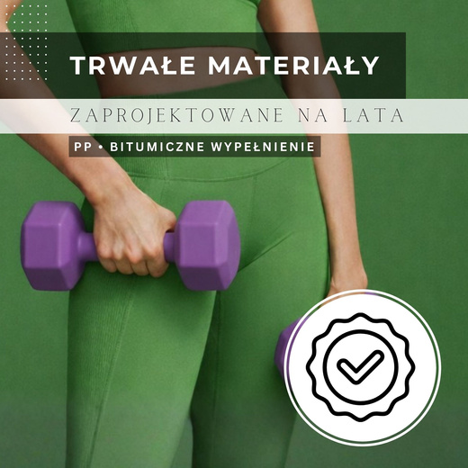 Ciężarki 2x2kg hexagonalne do ćwiczeń fitness hantle zestaw 2 szt. fioletowe