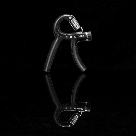 Ściskacz do rąk z regulacją oporu 5 - 60 kg do ćwiczeń dłoni, rehabilitacji czarny