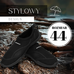 Buty do wody, szybkoschnące buty na plaże rozm. 44 czarne