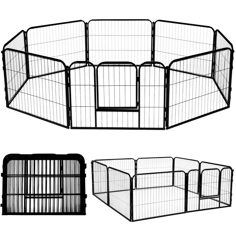 Kojec dla zwierząt wybieg klatka metalowa dla psa, kota 160 x 160 cm