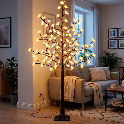 Świecące drzewko 180 cm 128 Led ozdobne drzewko świąteczne dekoracja świetlna biały ciepły