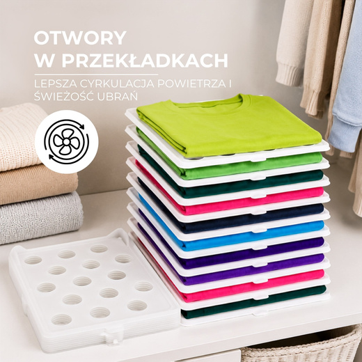 Organizer do przechowywania ubrań, przegródki 10 szt. pojemnik do szafy, garderoby