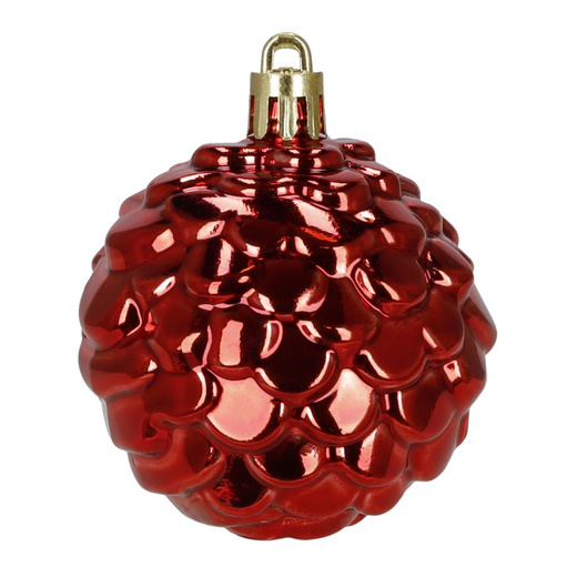 Bombki choinkowe 47 szt. zestaw dekoracji świątecznych, nietłukące, czerwony, złoty, biały