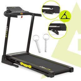 Bieżnia elektryczna, domowa 16 km/h z nachyleniem składana z aplikacją i czujnikami PRO