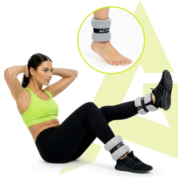 Obciążenia na ręce i nogi 2x0,5 kg do treningu fitness i cardio, szare