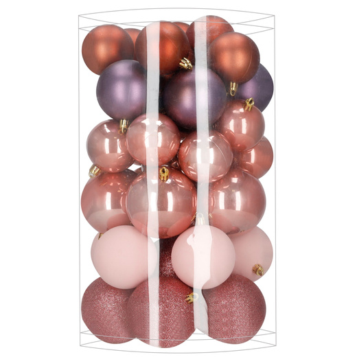 Bombki choinkowe 40 szt. zestaw dekoracji świątecznych nietłukące