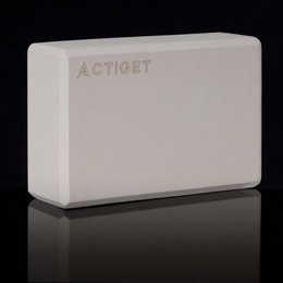 Kostka do jogi piankowa EVA 23x15x7,5 cm klocek blok do ćwiczeń pilates stretching beżowy